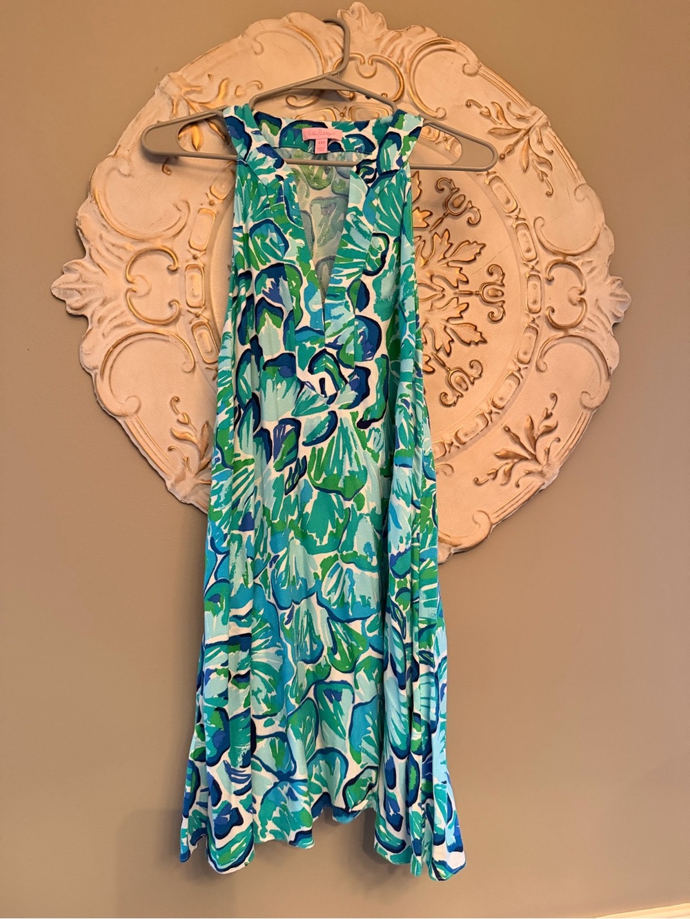 Lilly Pulitzer XXS Blue Green Sleeveless Swing Dress